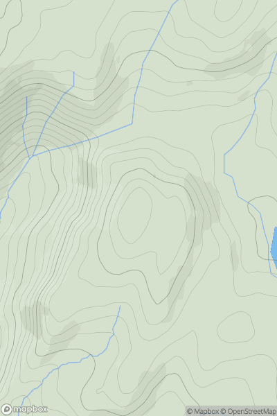 Thumbnail image for Bryn Mawr [Aberystwyth to Welshpool] [SN723906] showing contour plot for surrounding peak